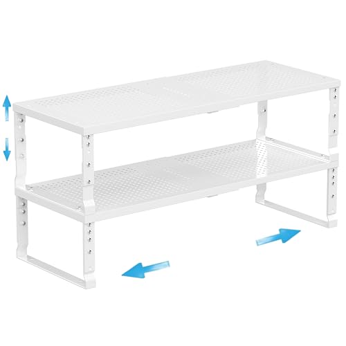 Expandable Spice Rack Kitchen Cabinet Shelf Organizer (2 Count)
