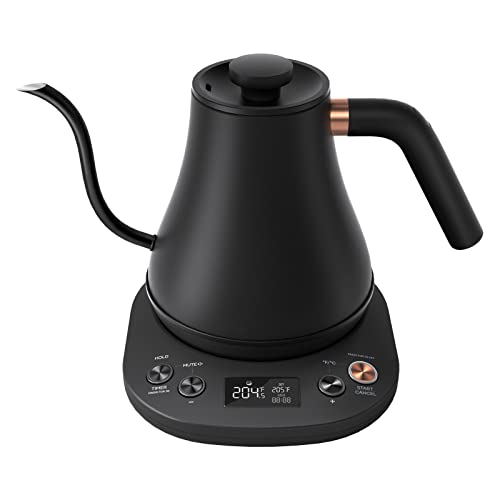 Electric Kettle Gooseneck Pour Over Kettle ±1℉ Temperature Control Quick Heating Water Boiler for Coffee & Tea & Formula Auto Shut Off Tea Kettle 1200 Watt