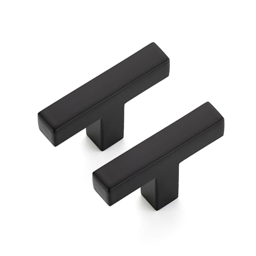 Matte Black Cabinet Handles Solid Cabinet Pulls Single Hole (5 Count)