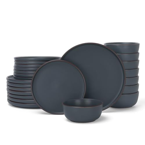 Mercury 24 Piece Stoneware Dinnerware Set (24 Count)