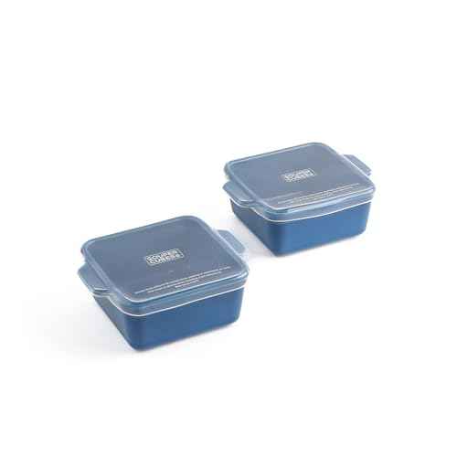 5x5" Ceramic Baking Dishes with Lids (2 Count)
