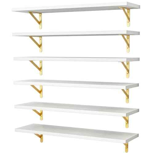 23.6in Floating Shelves for Wall Home Decor (6 Count)