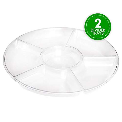 6 Sectional Round Plastic Serving Tray
