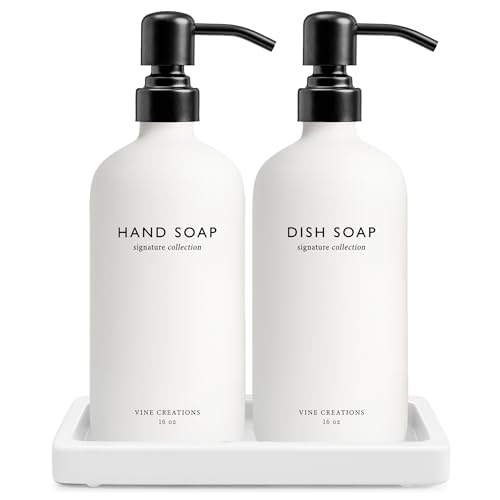 Glass Soap Dispenser Set (2 Count)