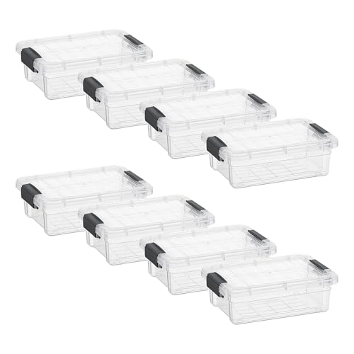 Clear Storage Boxes with Lids (8 Count)
