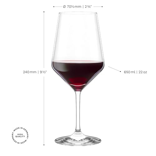 Revolution Bordeaux Red Wine Glasses 22 oz Set Of 6 (6 Count)