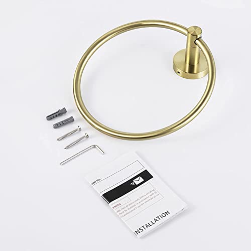 Brushed Gold Towel Ring