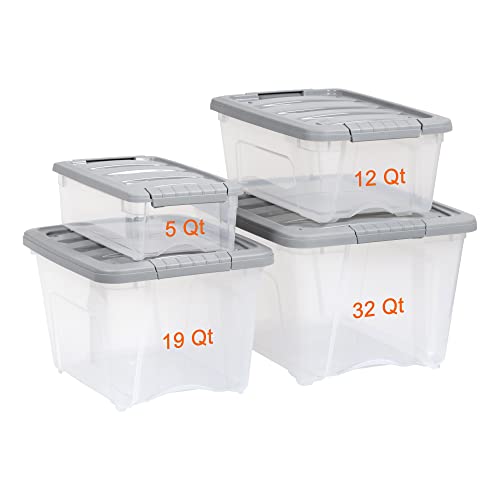 Plastic Storage Containers with Secure Latching Lids (10 Count)