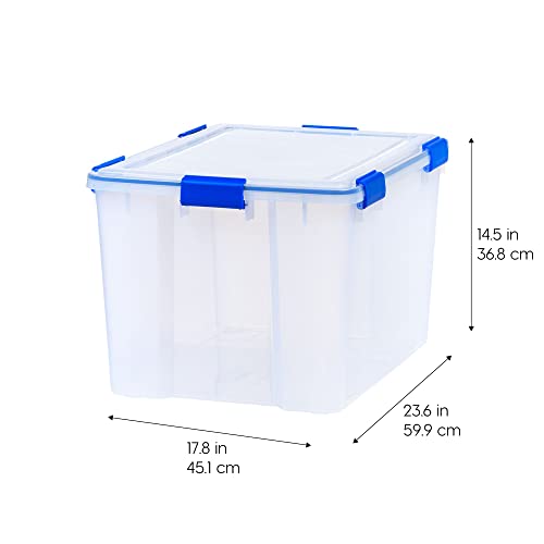 3 Pack 74 Qt Storage Bins with Gasket Lids (3 Count)