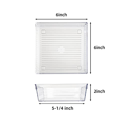 Clear Plastic Drawer Organizer Tray for Vanity Cabinet (8 Count)