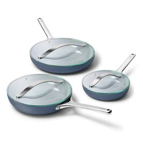 Carway Fry Pan Trio with Glass Lids (6 Count)