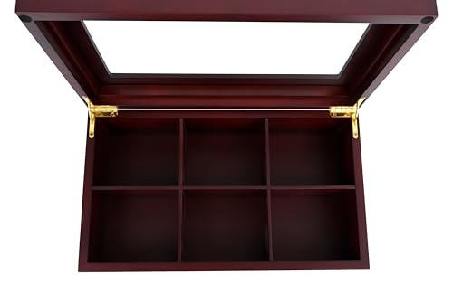 CIGAROL Luxury Wooden Tea Box Organizer