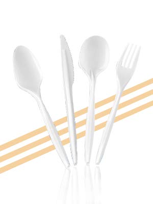 Plastic Knives White Heavy Duty Disposable Cutlery