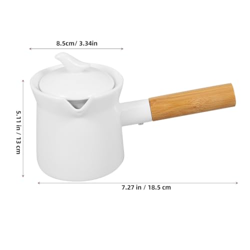 Enamel Milk Pot 350ml Mini Butter Warmer Non