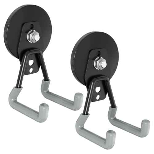 Heavy Duty Storage Magnetic Utility Hooks Large Garage Magnet Hooks with Anti (2 Count)