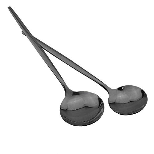 Shiny Black Silverware Set (4 Count)