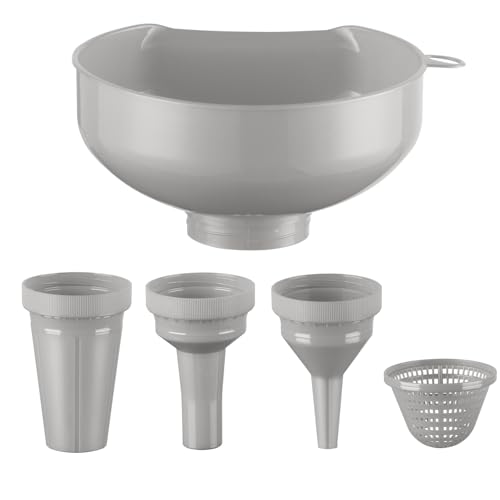 Wide Mouth Versatile Funnel for Kitchen Use for Filling Bottles (4 Count)