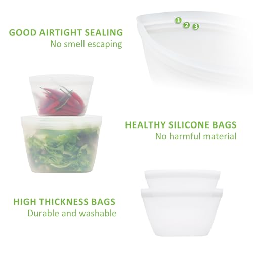 Silicone Bags for Food Storage (5 Count)
