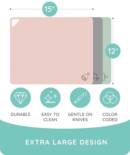 Flexible Plastic Cutting Board Set of 3 (3 Count)