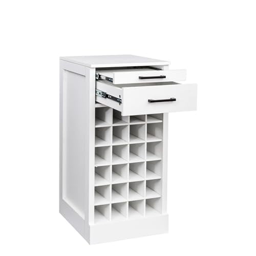6 Tier Wine Rack Freestanding Floor with 2 Drawers