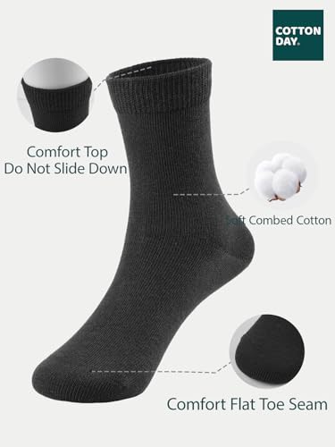 Unisex Kids Boys Girls Soft Cotton School Socks 10 (6 Count)
