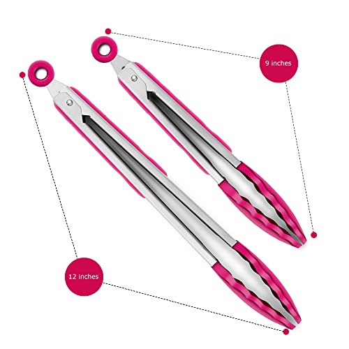 2 Pack Silicone Kitchen Tongs (2 Count)