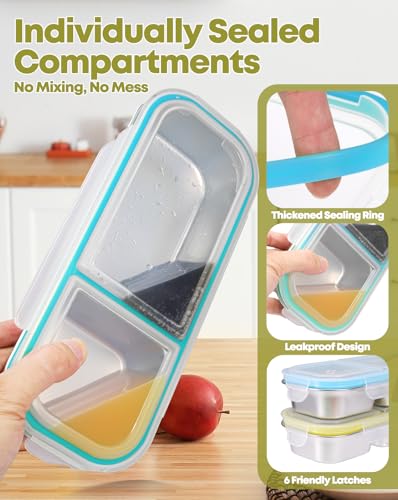 2 Pack Stainless Steel Snack Containers (2 Count)