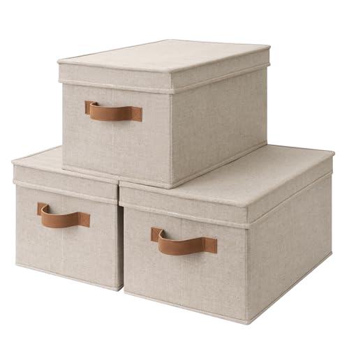 Fabric Storage Bins with Lids (3 Count)
