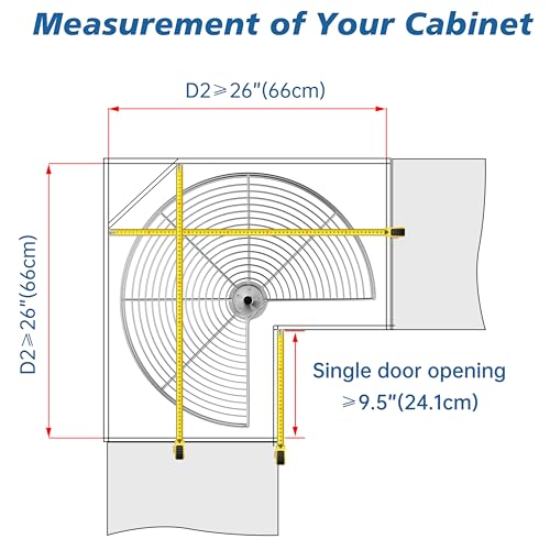 Kidney Shape 24" Corner Cabinet Lazy Susan
