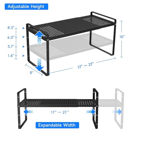 Expandable Kitchen Shelf Organizers (2 Count)