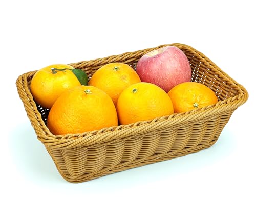 12" Poly Wicker Bread Basket