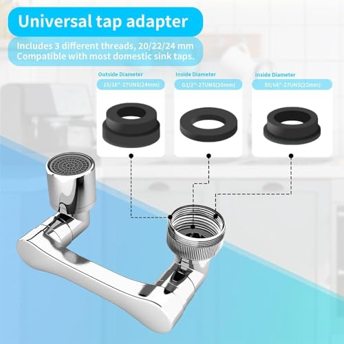 1080° Swivel Faucet Extender
