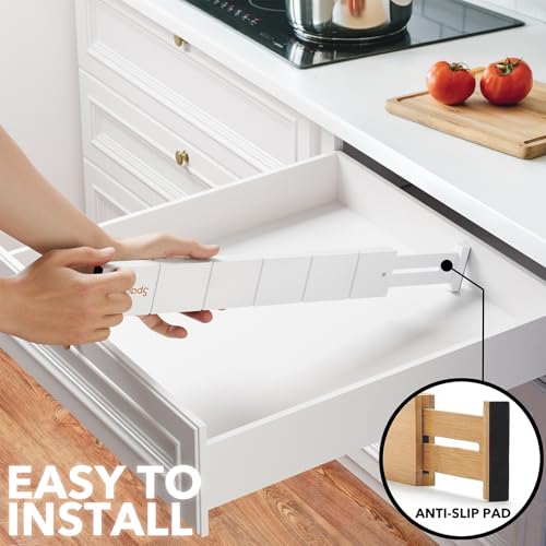Bamboo Drawer Dividers with Inserts and Labels