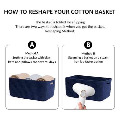 Large Storage Baskets for Shelves (2 Count)