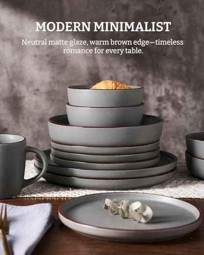 Mercury 16 Piece Dinnerware Set with Pasta Bowls