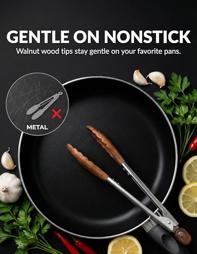 Walnut Wood Tongs for Cooking