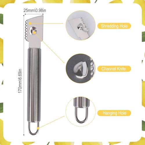 2 Piece Stainless Steel Lemon Zesters