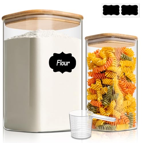 Glass Storage Containers with Bamboo Lids 1.6 (2 Count)