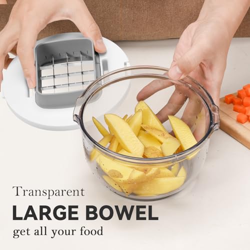 Multifunctional Vegetable Chopper Bowl White