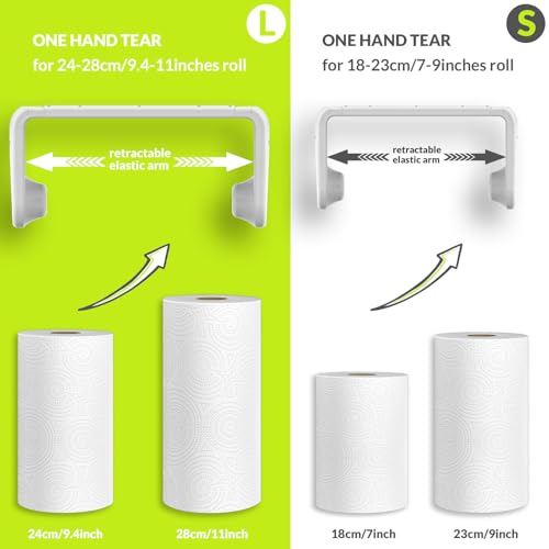ONE Hand Simple Tear Paper Towel Holder Under Cabinet