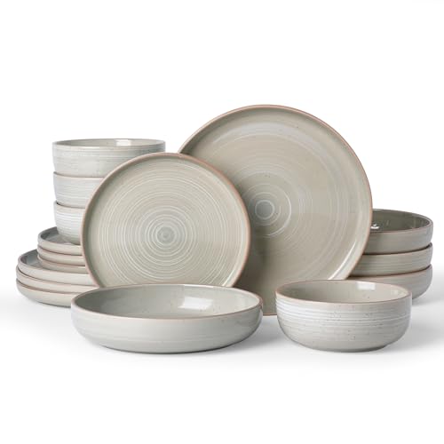 Meteor 16 Piece Dinnerware Set with Pasta Bowls