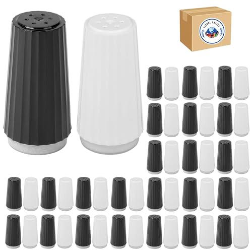 Disposable Salt and Pepper Shakers by Global Basics (48 Count)