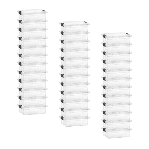 4.5 Quart Clear Plastic Storage Containers with Lids (36 Count)
