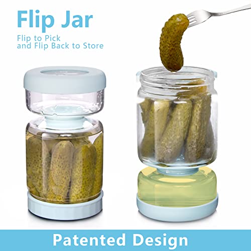 Pickle Jar with Strainer Flip (34 Fl Oz)