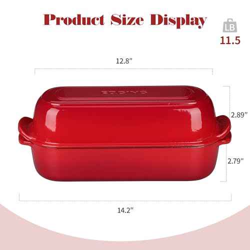Enameled Cast Iron Loaf Pan with Lid