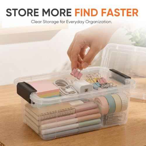 Clear Storage Boxes with Lids (5 Count)