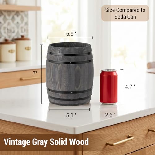 Wine Barrel Design Kitchen Utensil Crock