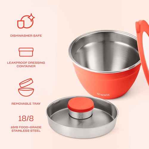 Stainless Steel Salad Bowl Kit 64oz
