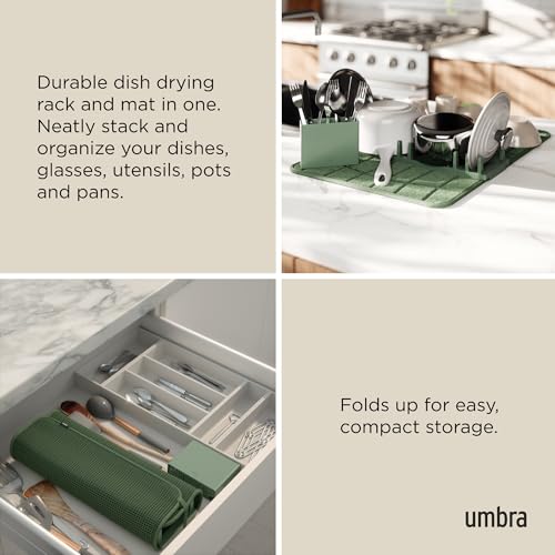 Udry Dish Drying Rack with Microfiber Mat