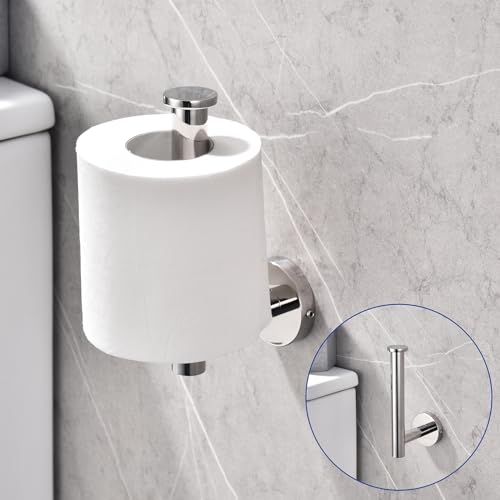 Toilet Paper Holder SUS304 Stainless Steel Round Size Polished Chrome 2 Pack (2 Count)